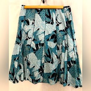 Vintage Y2k Ann Taylor Lined Cotton Floral Skirt NWOT